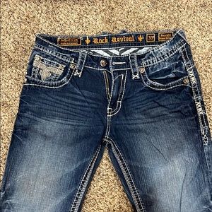 Mens rock revival jeans size 33